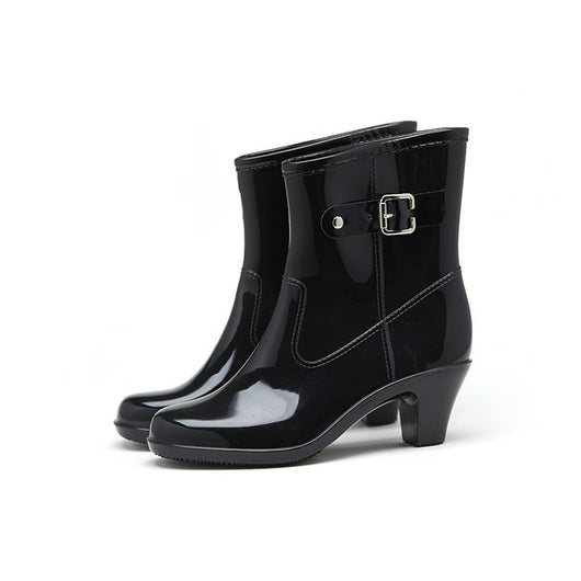 Botas de Lluvia con Hebilla para Mujer - Tubo Medio Antideslizante - Image 17