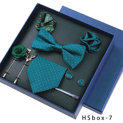 Set de 8 Piezas Accesorios Formales para Hombre - Corbatas, Moños y Pañuelos - Image 8