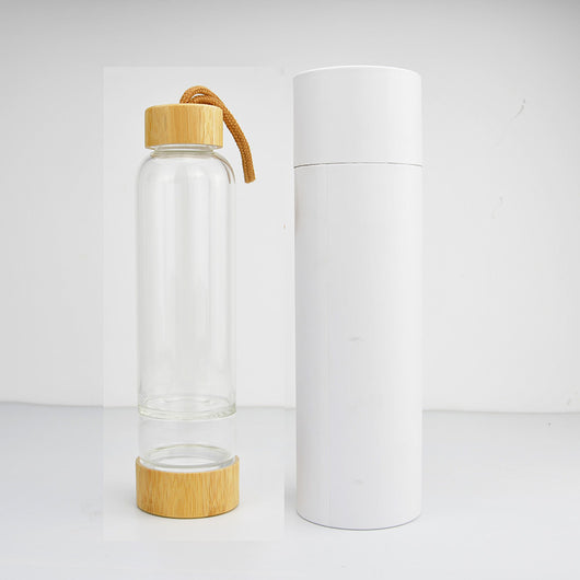 Vaso Térmico de Cristal con Tapa de Bambú y Piedras de Poder - Doble Capacidad - Image 11