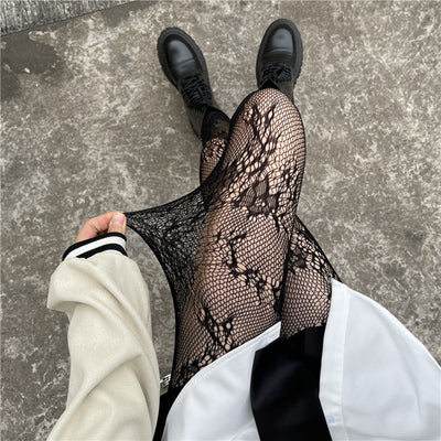 Medias de Malla Fina HANAFUJI - Pantyhose Sedoso Negro - Image 4