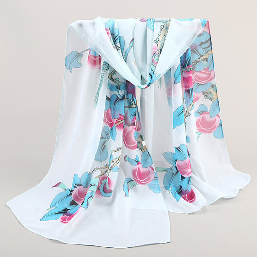 Pañuelo Largo Magpie Primula Lady en Chifón Elegante - Image 7
