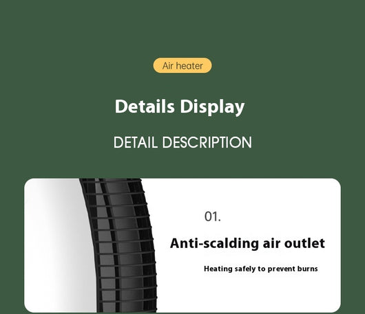 Calefactor Eléctrico Compacto de Aire Caliente para Escritorio y Oficina - Image 23