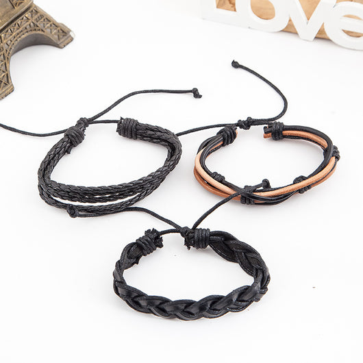 Pulsera de Cuero Auténtico Tejida con Cuentas - Estilo Étnico Retro - Image 30