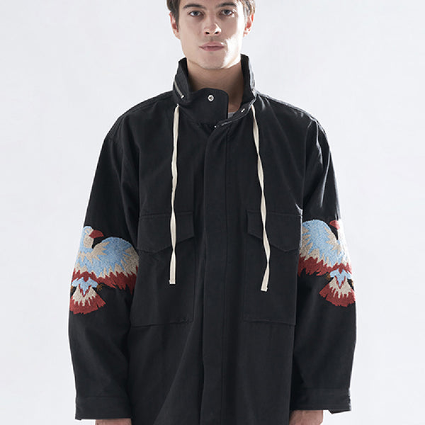 Chaqueta de Trabajo Suelta con Bolsillos