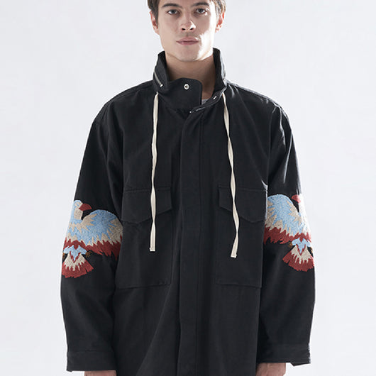 Chaqueta de Trabajo Suelta con Bolsillos