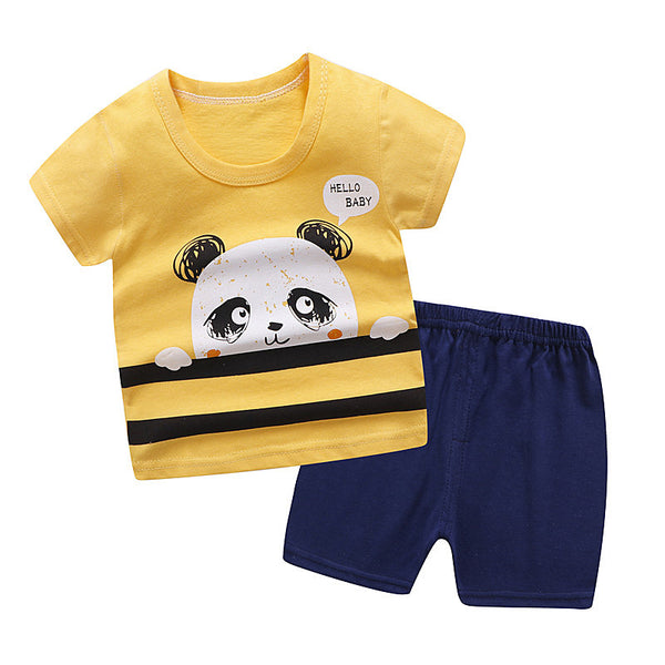 Conjunto de Verano para Niños: Playera y Shorts de Algodón