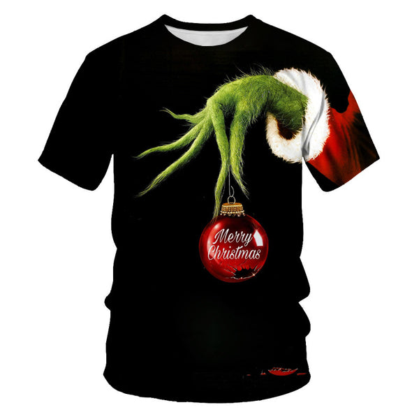 Playera Navideña Personalizada para Hombre con Impresión 3D Digital