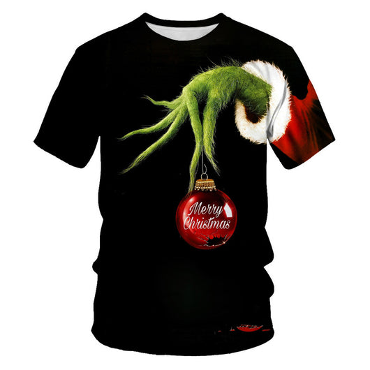 Playera Navideña Personalizada para Hombre con Impresión 3D Digital