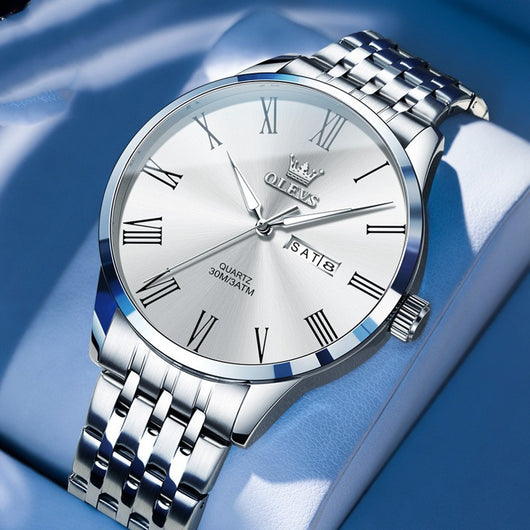 Reloj de Pulsera Ejecutivo en Acero con Escala Romana - Image 3