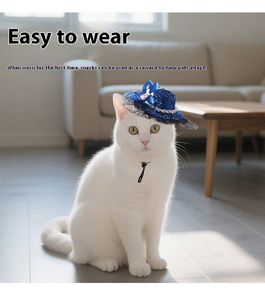 Sombrero de Encaje para Gatos - Accesorios para Sesiones Fotográficas y Disfraces - Image 10