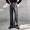 Calça Casual Masculina de Couro PU