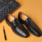 Zapatos de Cuero Ejecutivos Transpirables con Diseño Hueco Fresco para Hombre
