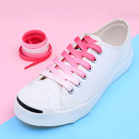Zapatos de Lona Blancos Casual con Cordones Degradado Colorido - Image 5