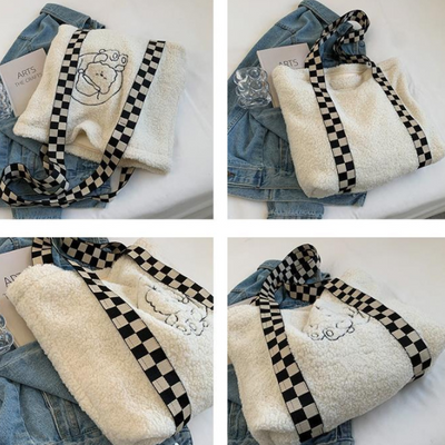 Bolso Tote de Gran Capacidad con Detalles de Pelaje - Estilo Fashion - Image 15