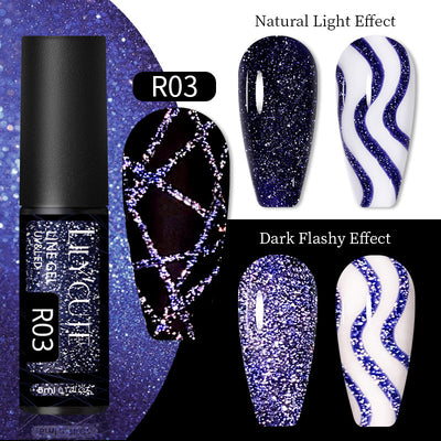 Gel de Uñas Efecto Espejo Brillante con Lentejuelas Reflectantes - Image 8