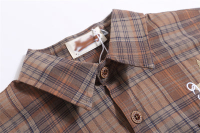Camisa Casual de Cuadros Manga Corta para Hombre - Image 7
