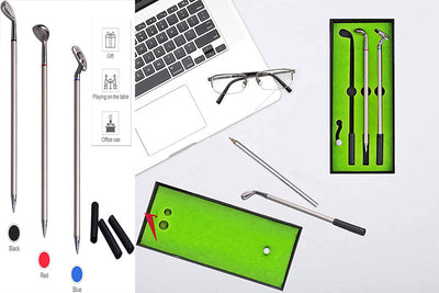 Set de Bolígrafo Putter Mini Golf de Escritorio con Palo Metálico - Image 12