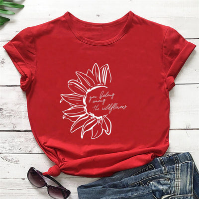 Playera Cuello Redondo Manga Corta - Perteneces a la Tribu de las Flores Silvestres - Image 9
