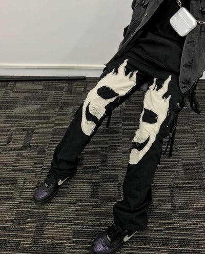 Pantalones Funcionales con Calavera y Múltiples Bolsillos - Image 8