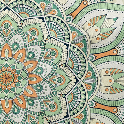 Tapiz Mandala Verde Bohemio - Colgante Pared Salvia - Image 13