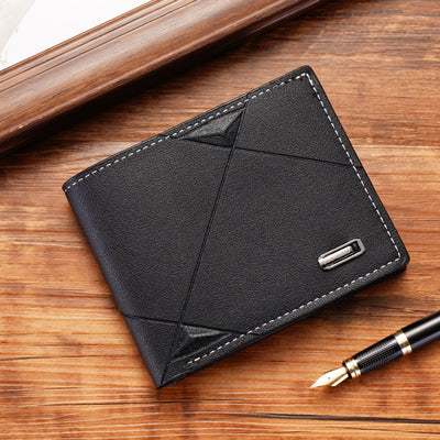 Billetera Delgada para Hombre con Múltiples Compartimentos - Cuero Suave Plegable