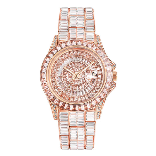 Reloj de Diamante Cuadrado Completo con Circonita de Alta Gama - Image 2