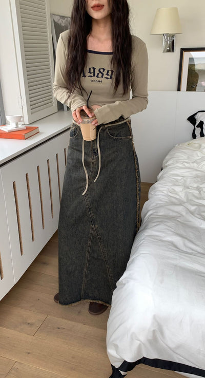 Falda Vaquera Estilo Vintage Otoño - Image 10