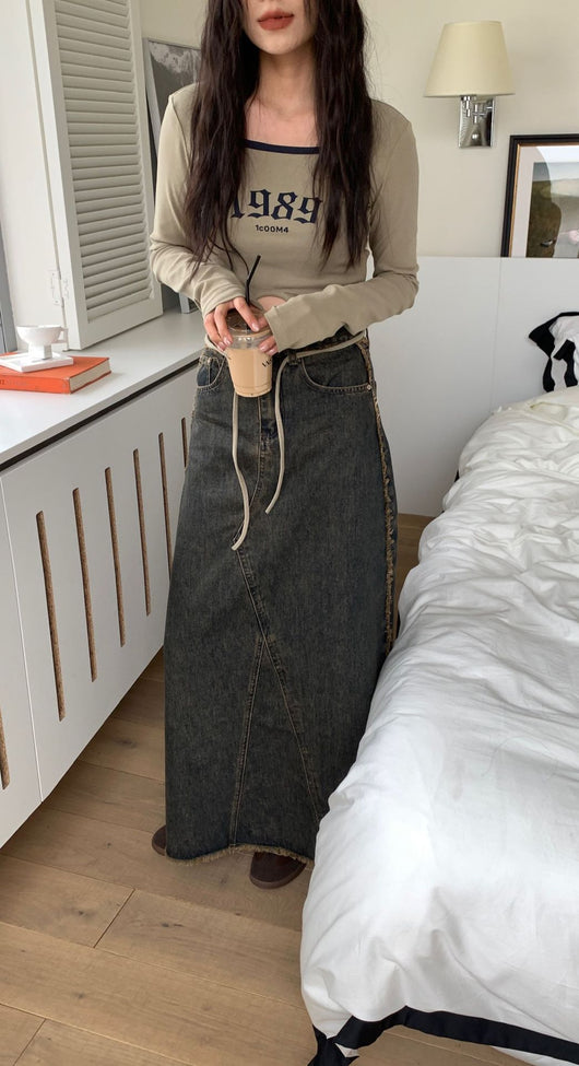 Falda Vaquera Estilo Vintage Otoño - Image 10