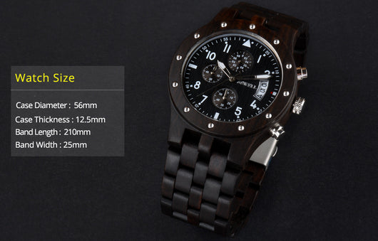 Reloj de Madera para Hombre con Agujas Luminosas - Estilo Moderno y Elegante - Image 6