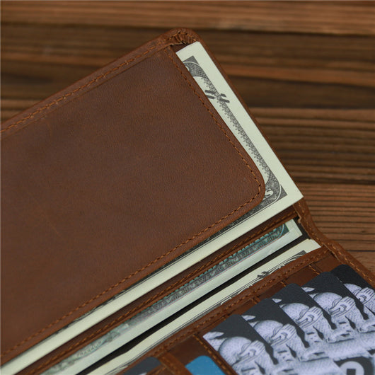 Billetera Larga de Cuero Crazy Horse para Hombre - Image 18