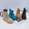 Botas de Cuero Brillante para Niñas - Caña Media Primavera Otoño