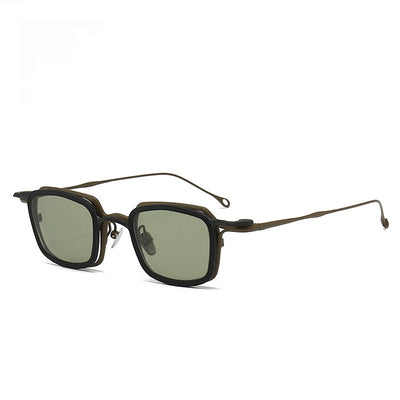 Gafas de Sol Clip Magnético Titanio Puro - Estilo Retro Artístico para Miopía - Image 6