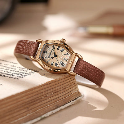 Reloj de Barril Retro Cuarzo para Mujer