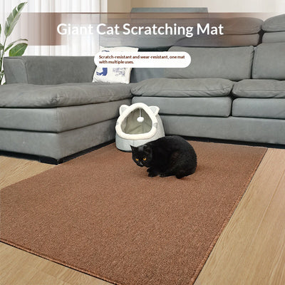 Dark gray textured pet-proof rug with a subtle border, shown on a light wood floor. - Image 9