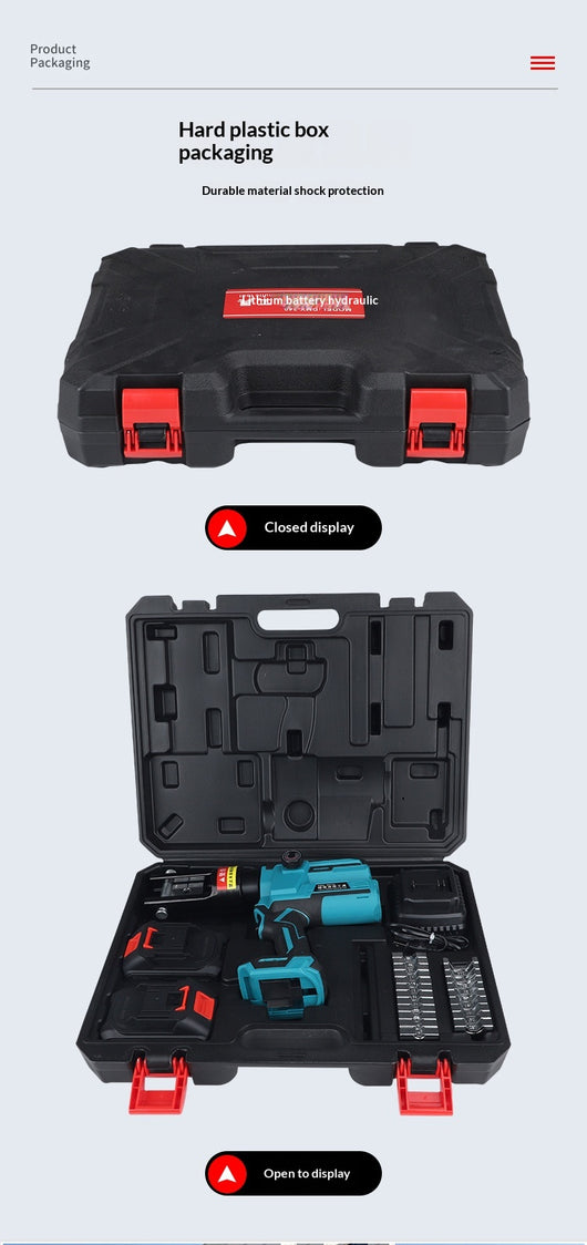 Prensa Hidráulica Portátil con Batería de Litio para Crimpar Cables - Image 17
