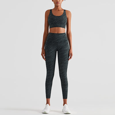 Leggins Deportivos Estampado Cebra Levanta Glúteos Cintura Alta - Image 11