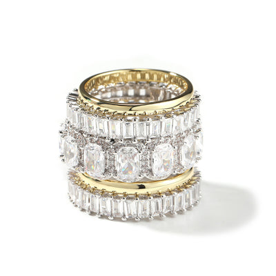 Juego de 5 Anillos para Hombre con Diamantes Incrustados - Image 3