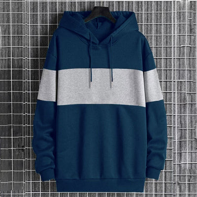 Sudadera con Capucha Patchwork Color Block para Hombre - Estilo Single Face - Image 8