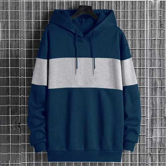 Sudadera con Capucha Patchwork Color Block para Hombre - Estilo Single Face - Image 8