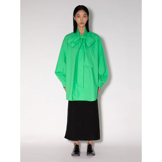 Vestido Camisero de Popelina con Moño para Primavera - Image 15