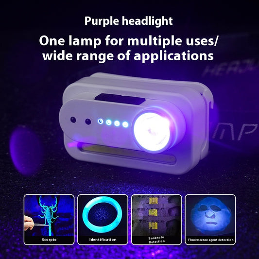 Linterna LED Frontal con Sensor de Luz y Carga Recargable