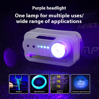 Linterna LED Frontal con Sensor de Luz y Carga Recargable