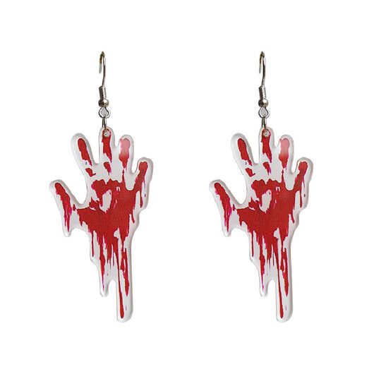Aretes de Calavera Halloween en Acrílico - Diseño Geométrico Moderno