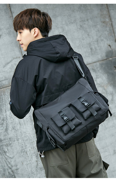 Bolsa Crossbody de Lona Utilitaria Estilo Japonés para Hombre - Image 11