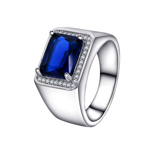 Anillo de Plata Esterlina 925 con Gema Azul - Elegancia Versátil para Mujer - Image 8