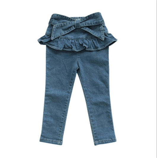 Falda Pantalón Denim con Moño para Niña - Estilo Dulce y Cómodo - Image 4