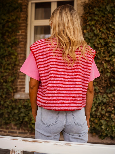 Chaleco Cardigan a Rayas con Botones - Image 10