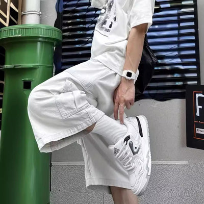 Pantalones Cargo Sueltos Recortados de Corte Recto - Estilo Casual Trendy - Image 5