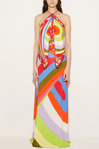 Sostén Halter Primavera Verano con Estampado de Posicionamiento - Image 14
