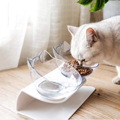 Comedero Doble para Gatos con Soporte Elevado Antideslizante - Protege la Cervical - Image 2